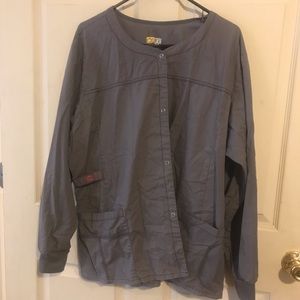 XL WonderFlex grey scrub jacket
